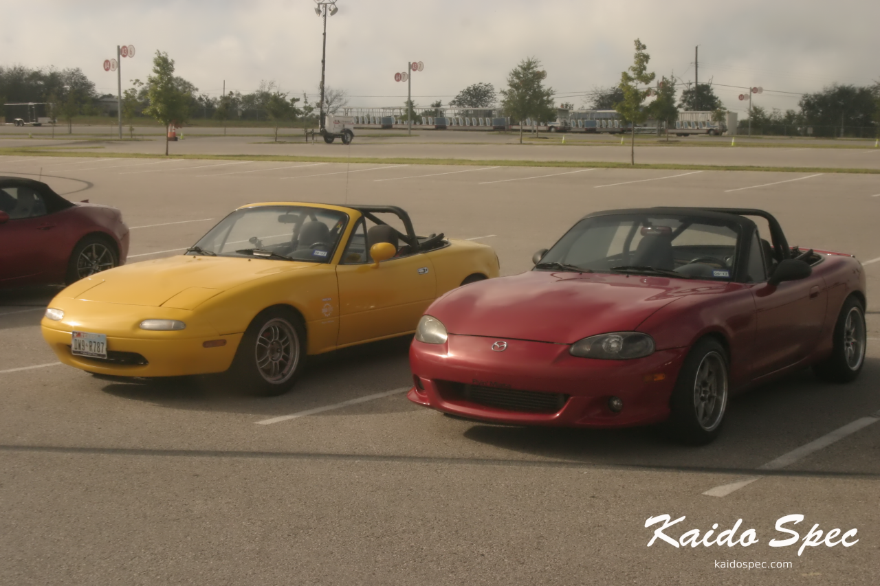 Beautiful examples of an NA and Mazdaspeed Miata.