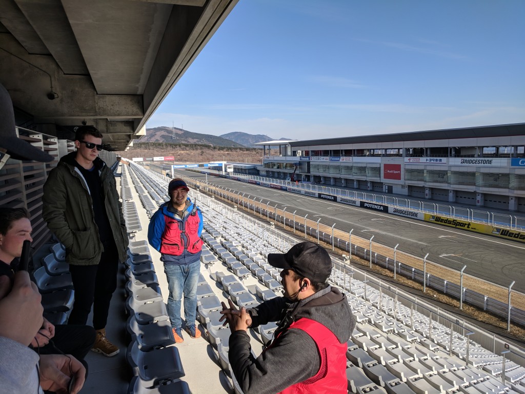Our gracious guides dropping some knowledge about Fuji Speedway